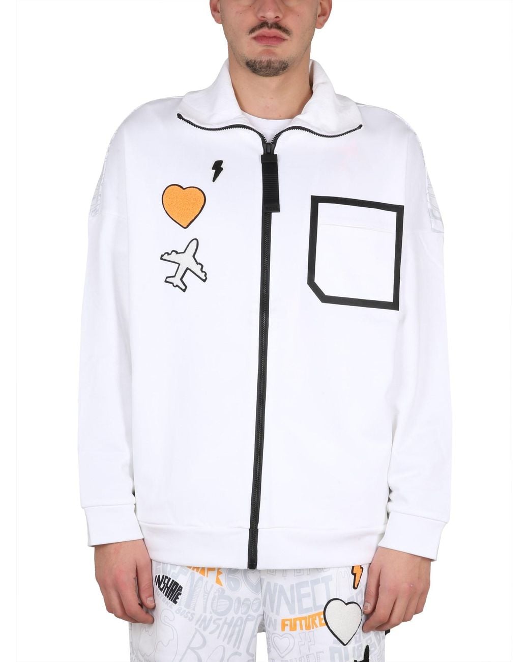 Boss White Sweatshirt With Logo for men