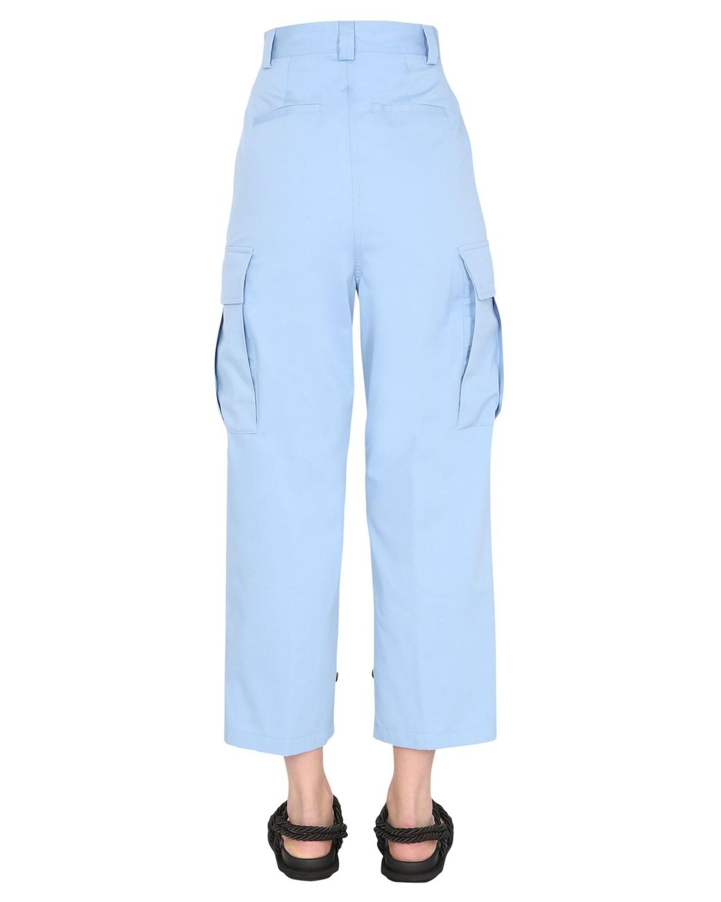 Pantaloni donna altri materiali di MSGM in Blue