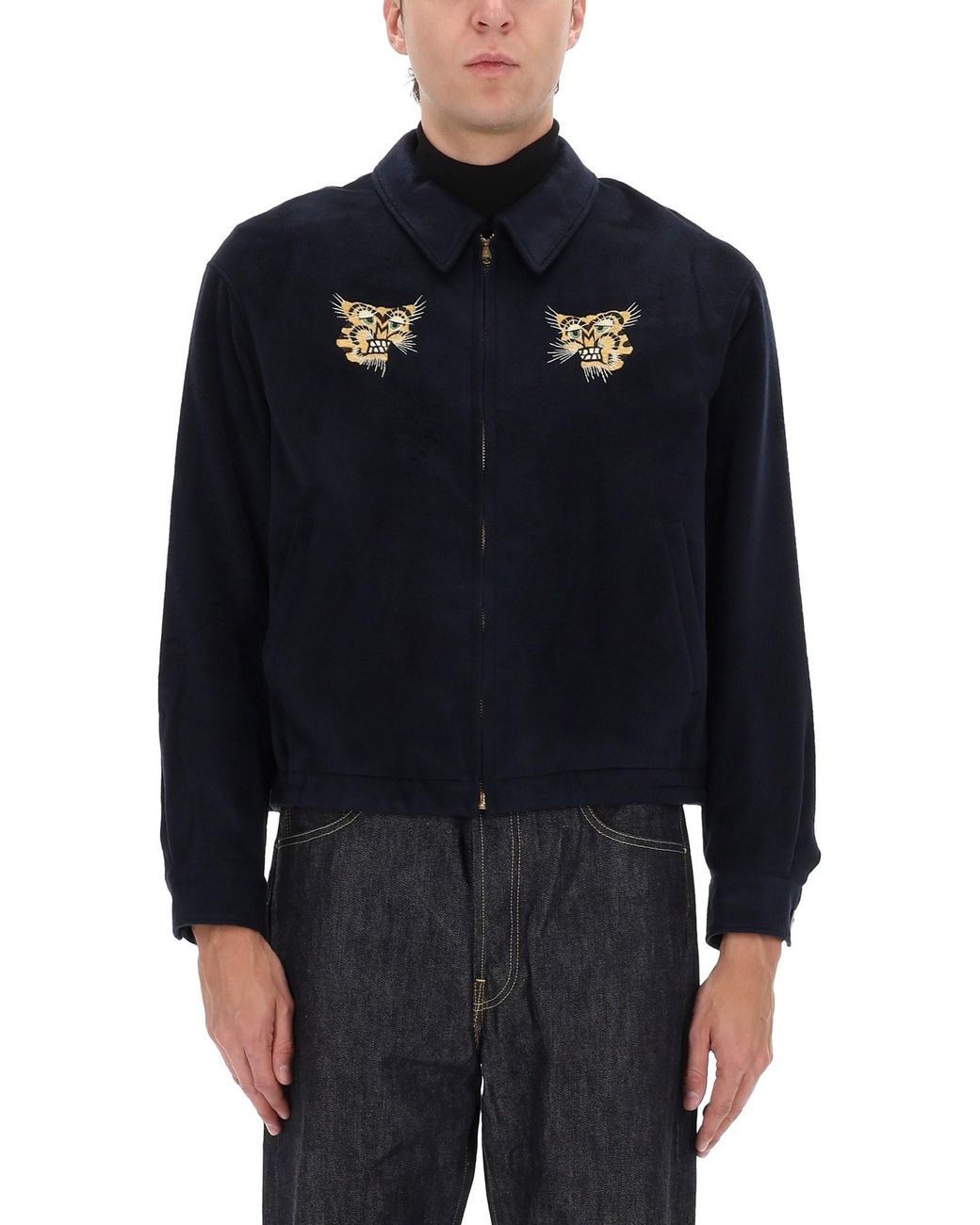 Visvim Blue Norad Blouson Jacket Silk for men