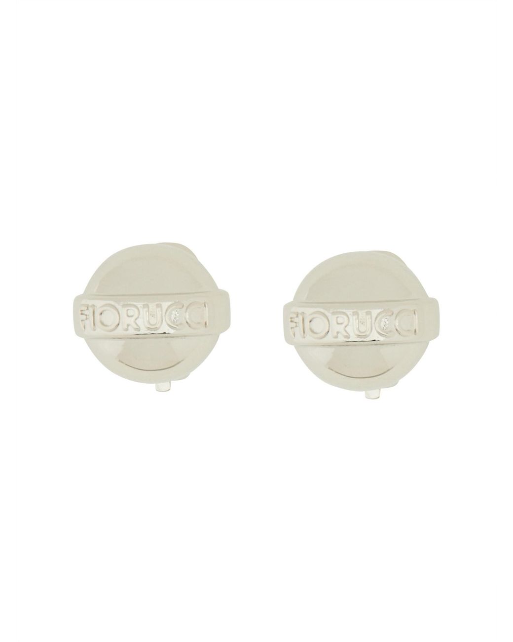 Fiorucci White "Lollipop" Mini Earrings