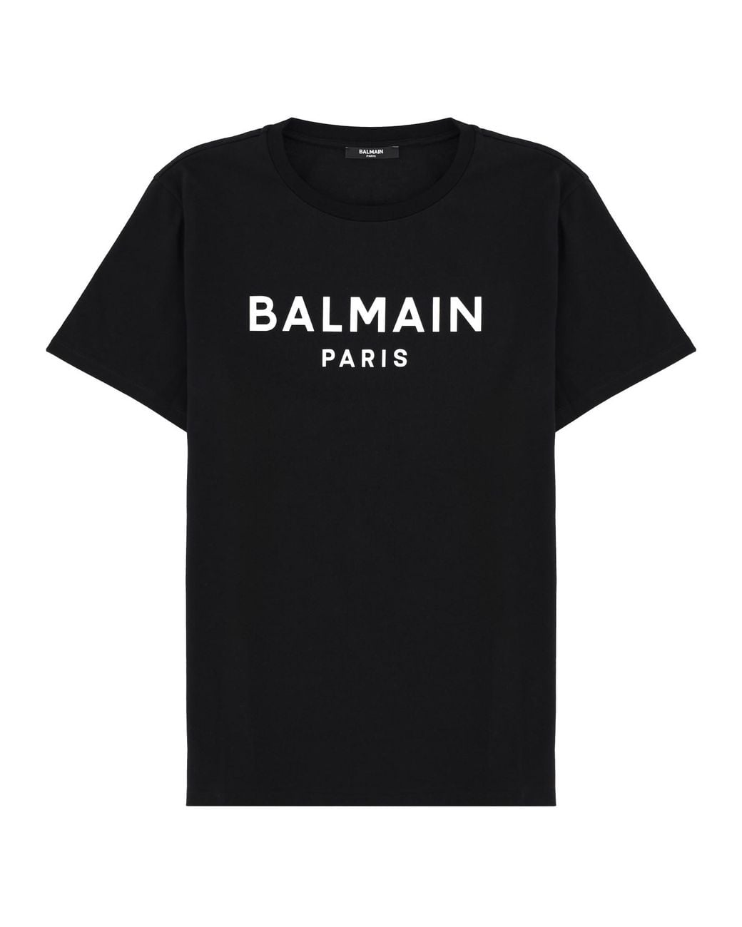 Balmain Black T-Shirt Stampa Logo