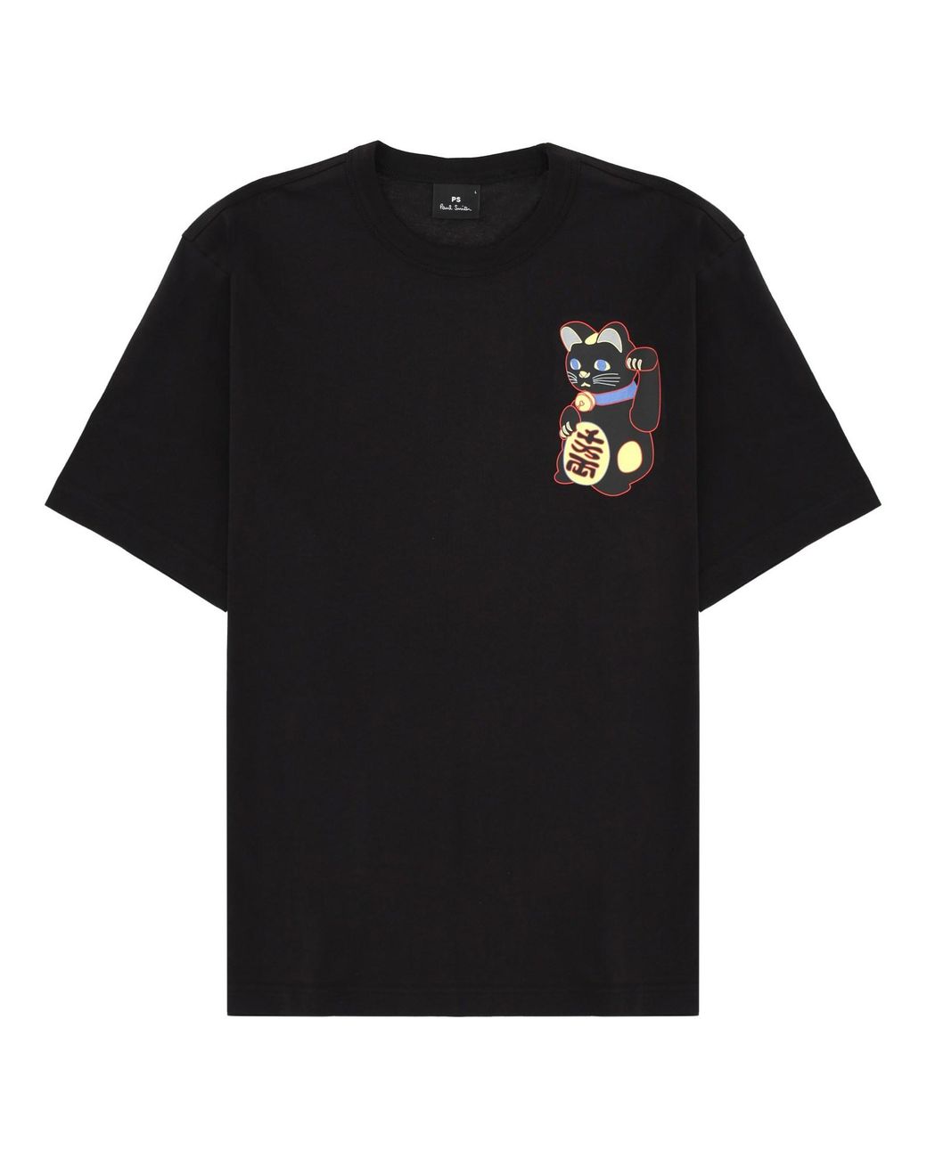 Paul Smith Black Graphic Crew Neck T-Shirt for men