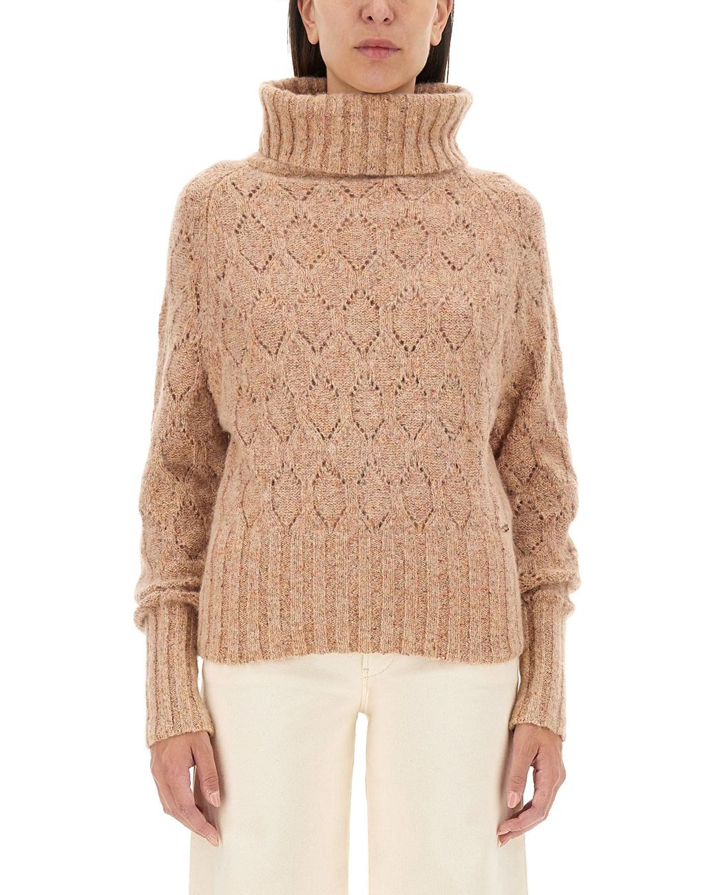 Kiton Natural Regular Fit Turtleneck T-Shirt
