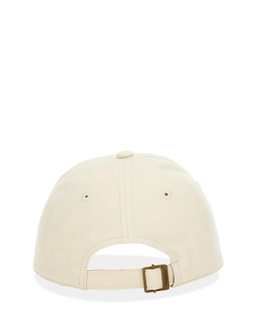 Baseball Hat With Logo-Donna di Saint Laurent in Natural