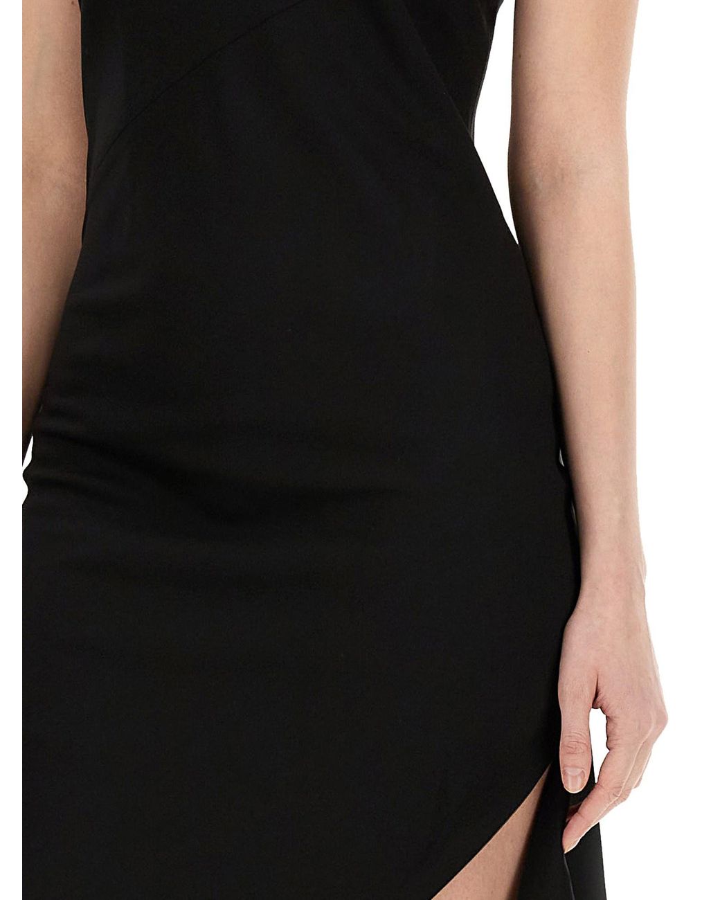 Abito Con Orlo A Sciarpa di Helmut Lang in Black