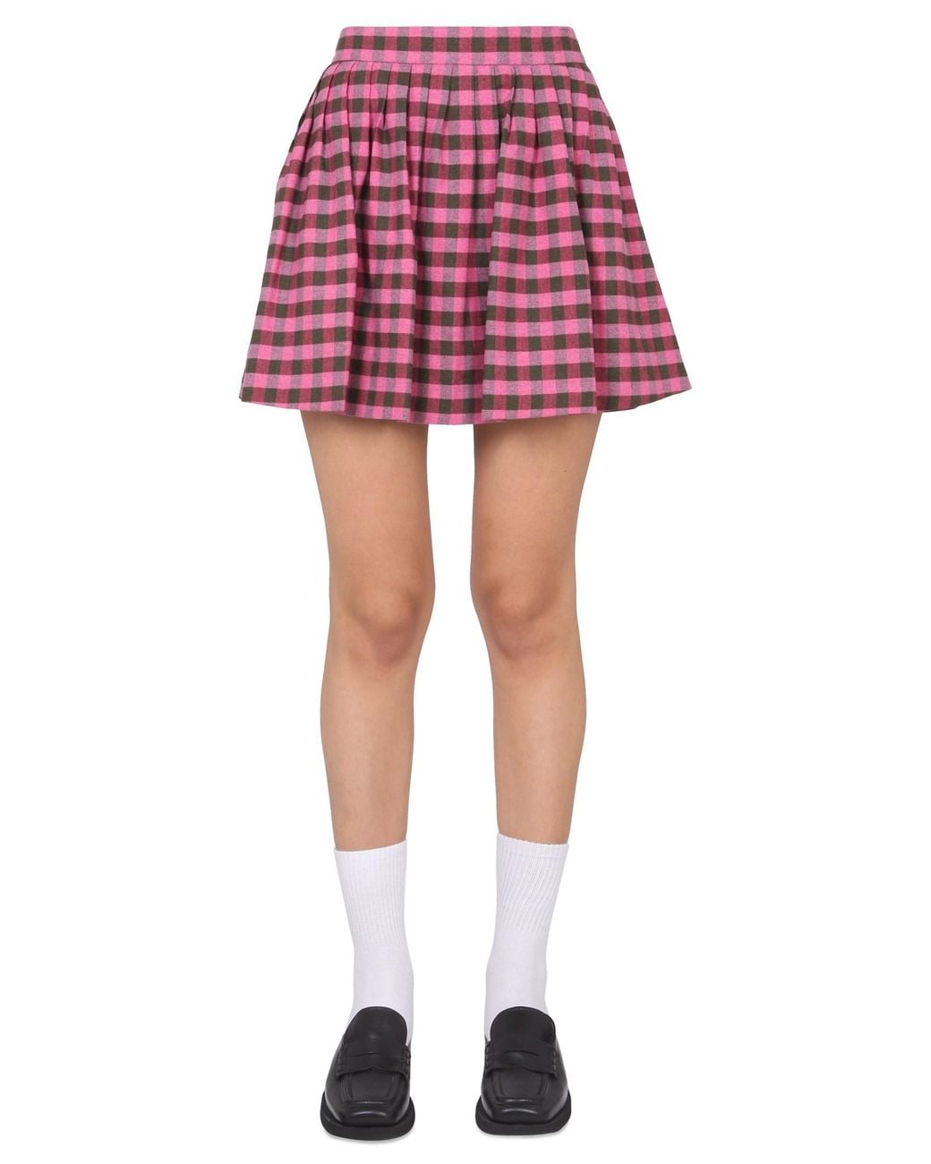 KENZO Red Checks Mini Skirt