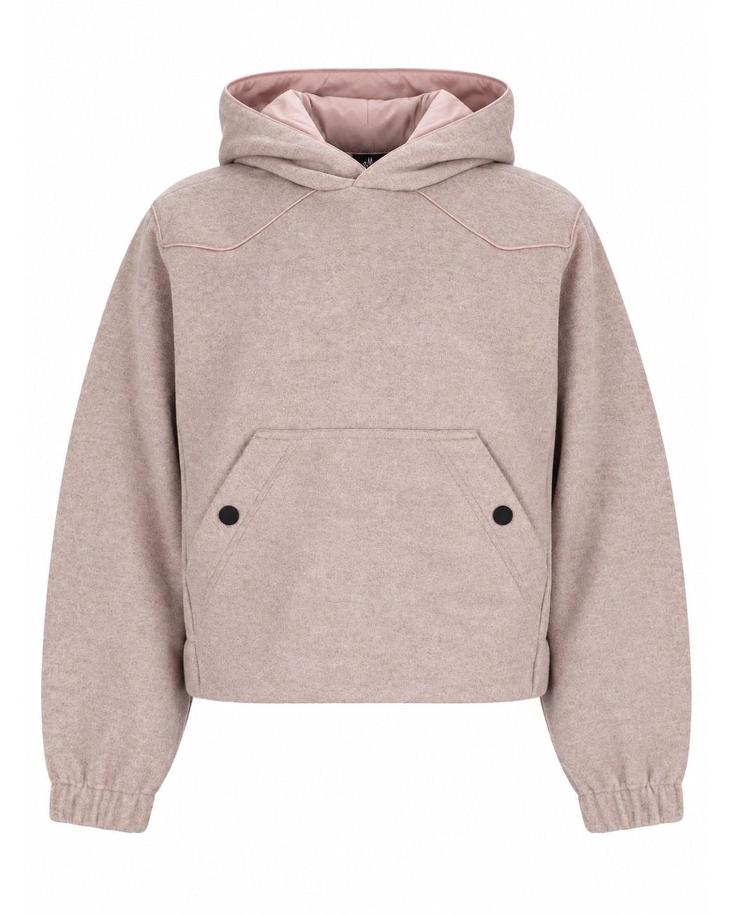 Moncler Natural Felpa Con Patch Logo