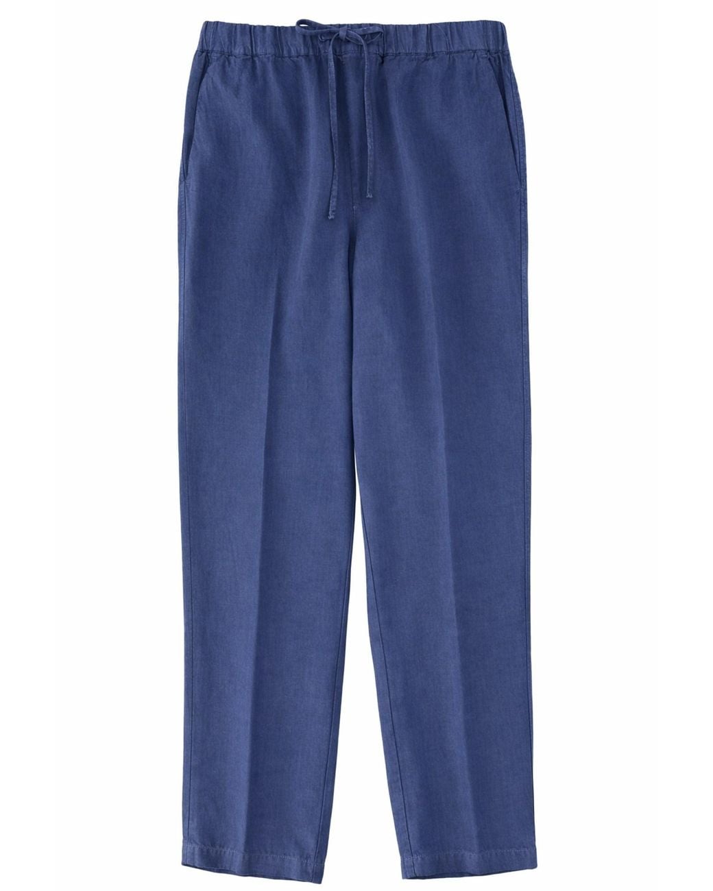 120% Lino Blue Pantalone for men