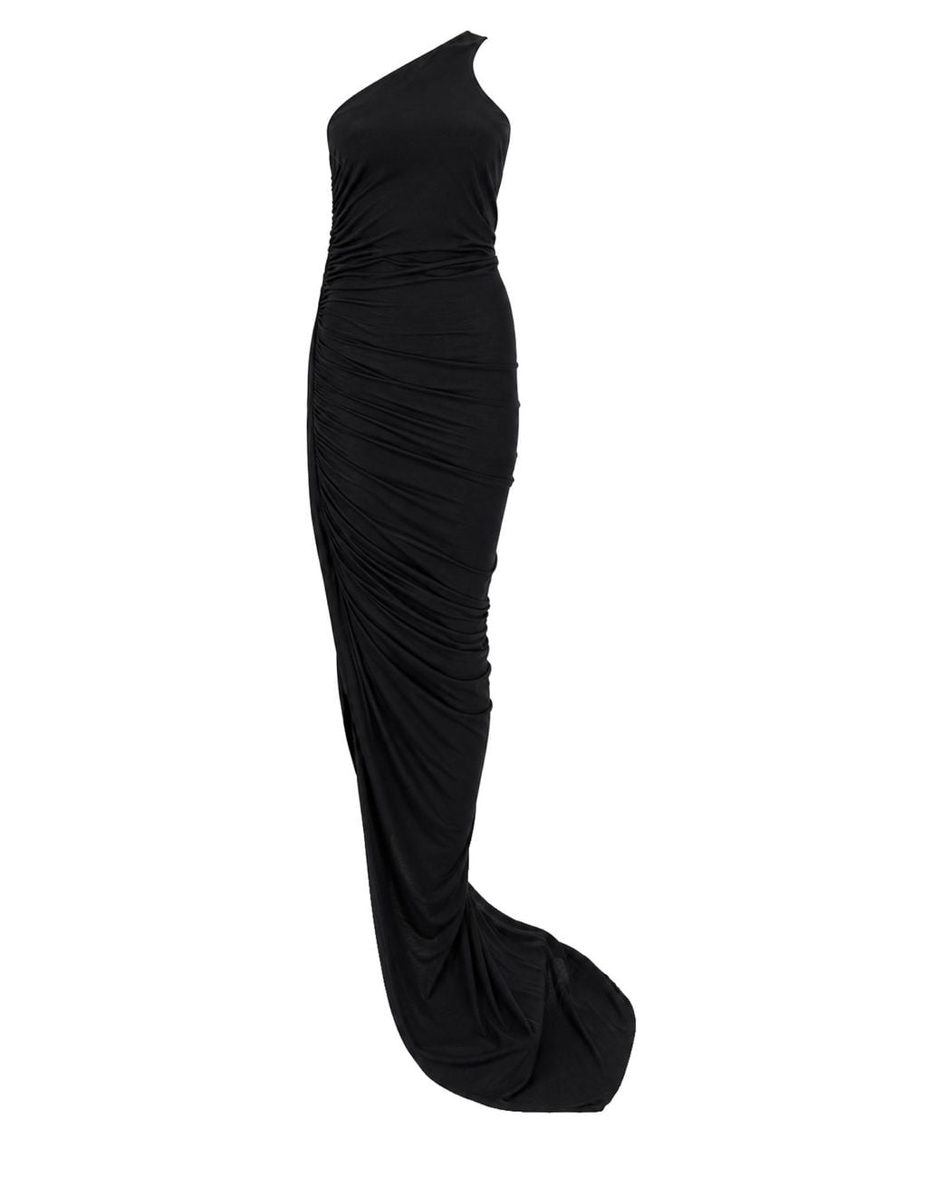 Rick Owens Black Abito Lungo Monospalla