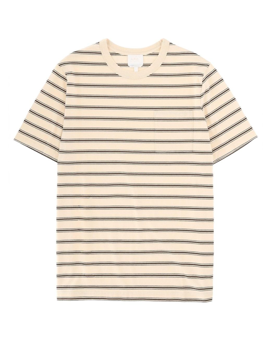 A.P.C. Natural T-Shirt With Logo for men