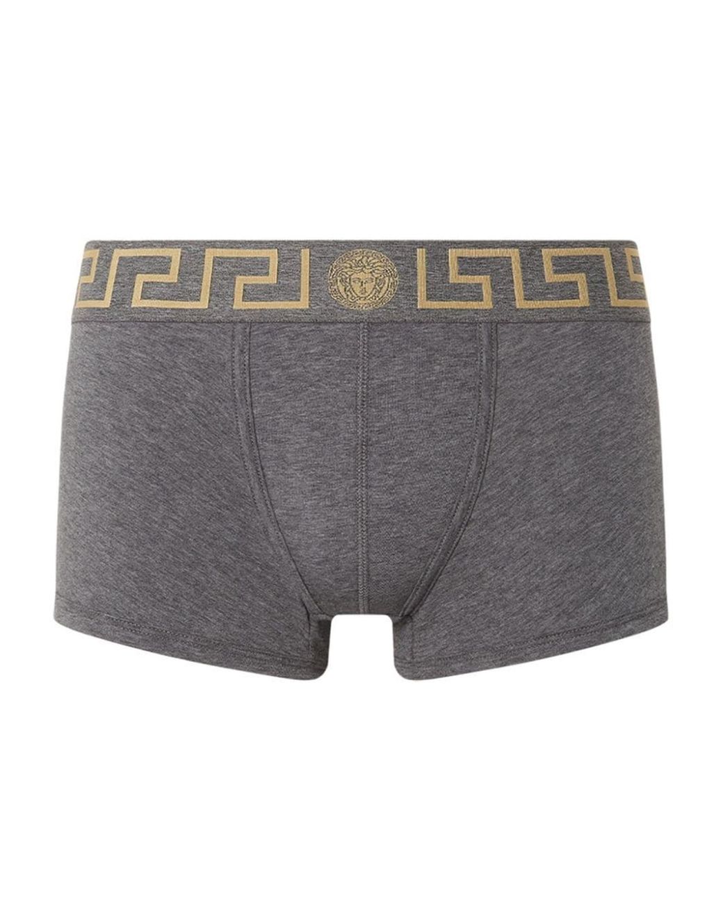 Versace Black Boxer Shorts With Greek for men