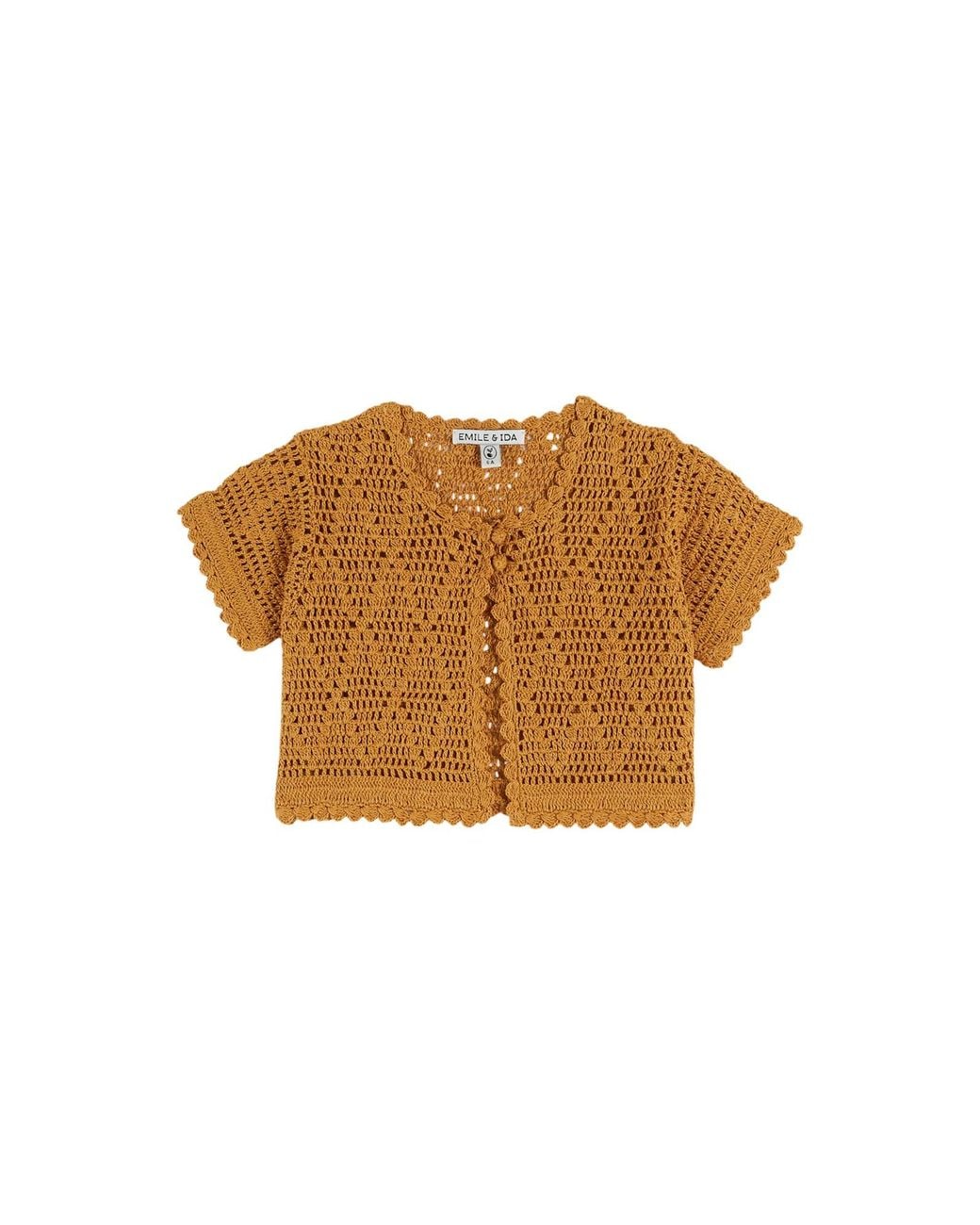 Emile Et Ida Brown Cardigan Crochet