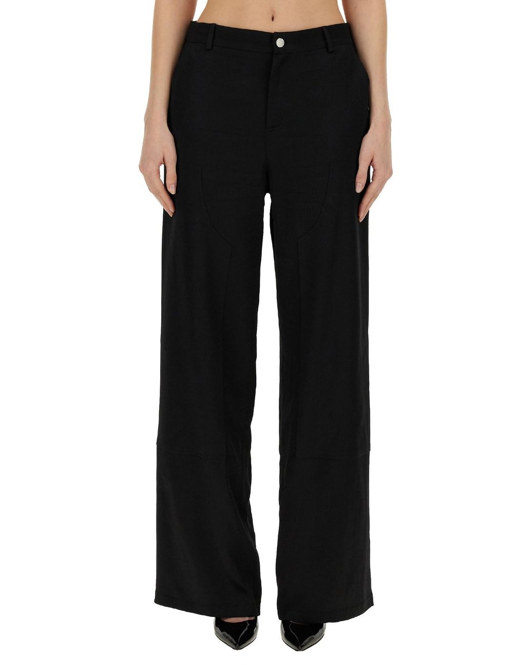 Moschino Black Wide Leg Pants