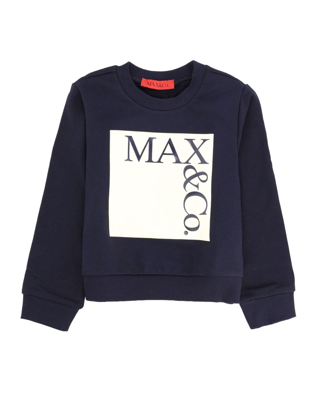MAX&Co. Blue Felpa Girocollo Con Logo
