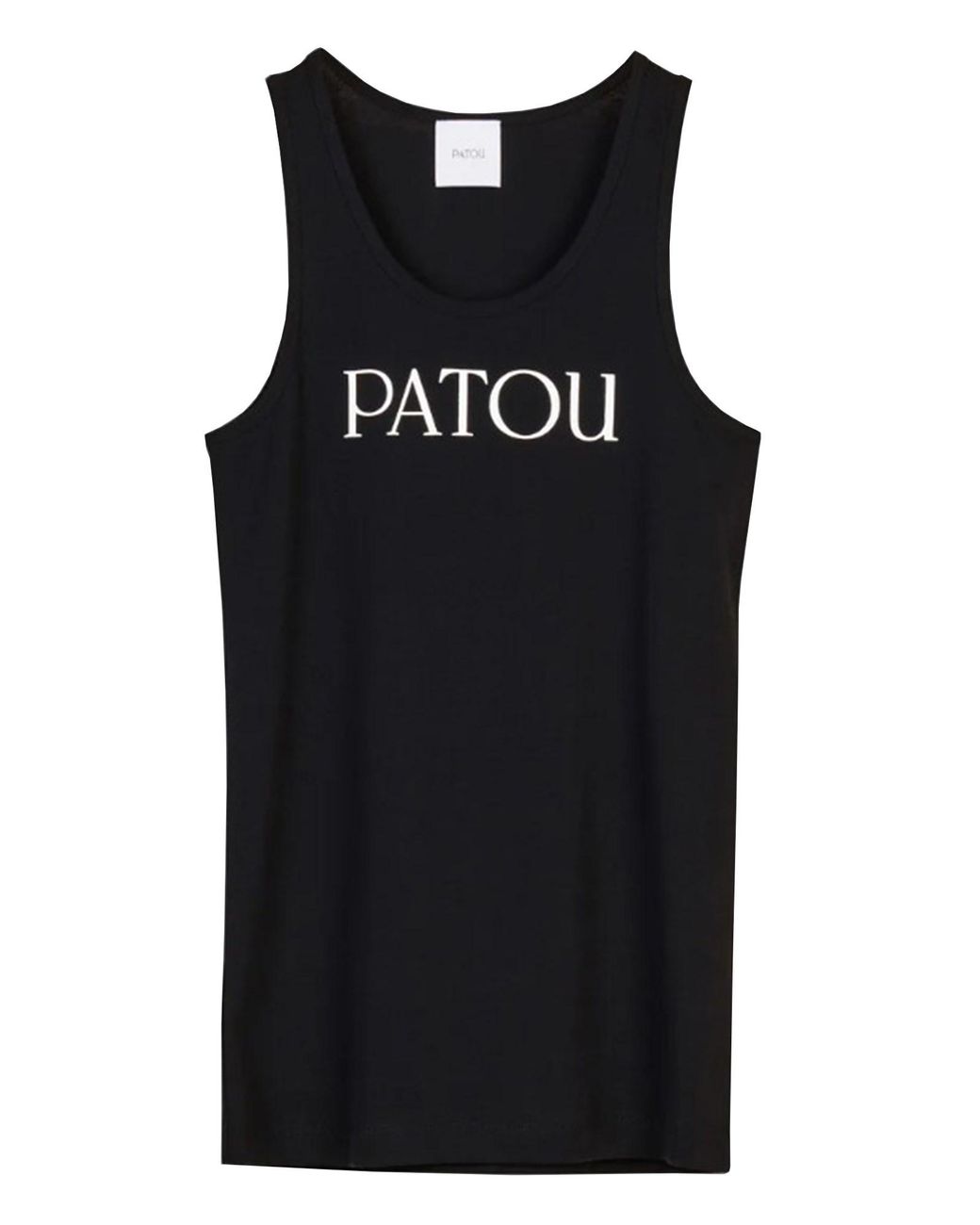 Patou Black Logo Print Tank Top