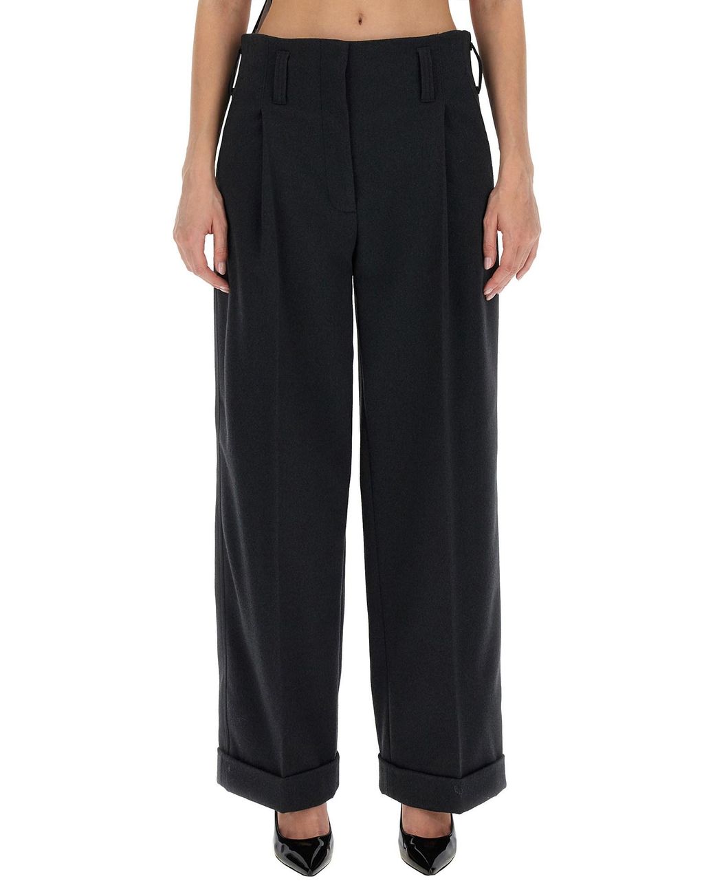 Philosophy Di Lorenzo Serafini Black Wide Leg Pants