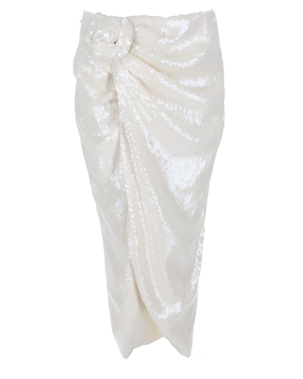 ROTATE BIRGER CHRISTENSEN White Gonna Con Nodo E Paillettes
