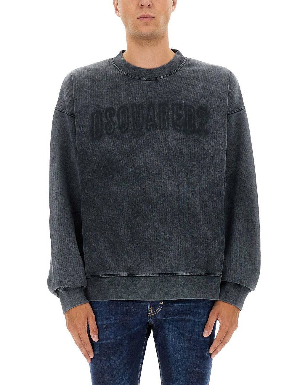 DSquared² Gray Sweatshirt With Logo for men