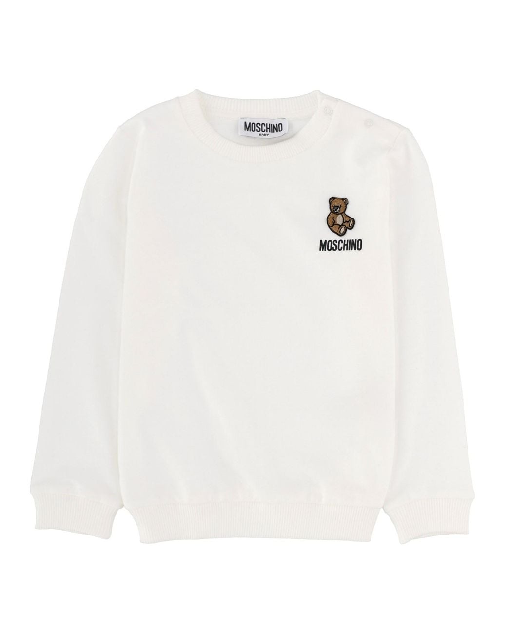 Moschino White Felpa Con Logo