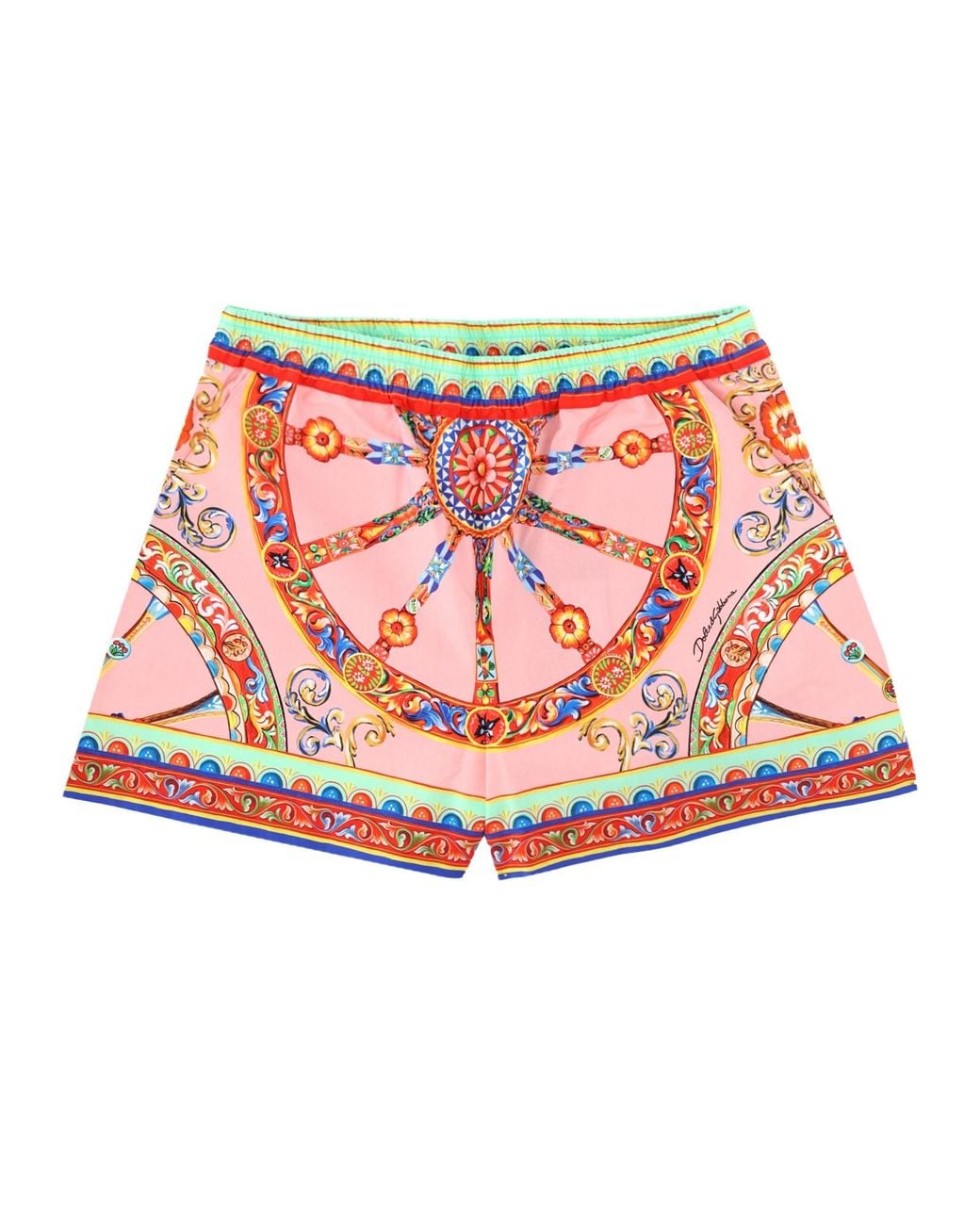 Dolce & Gabbana Red Short Con Elastico