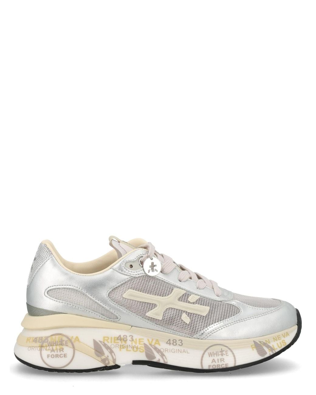 Premiata White Goat Leather Sneaker