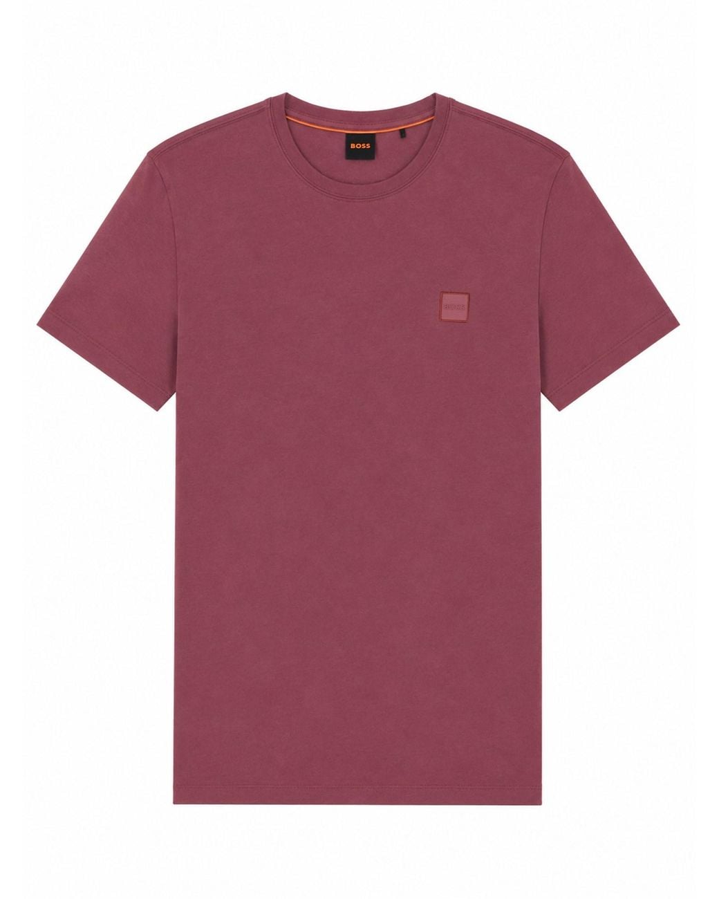 Boss Pink T-Shirt "Tales" Con Patch Logo for men