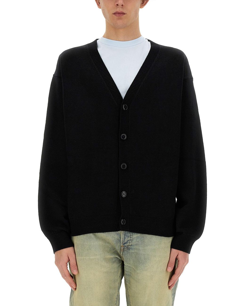 KENZO Black Regular Fit Cardigan With Embroidered Tiger Academy for men