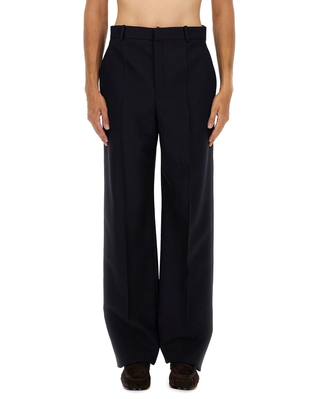 Saint Laurent Blue High Waist Pants for men
