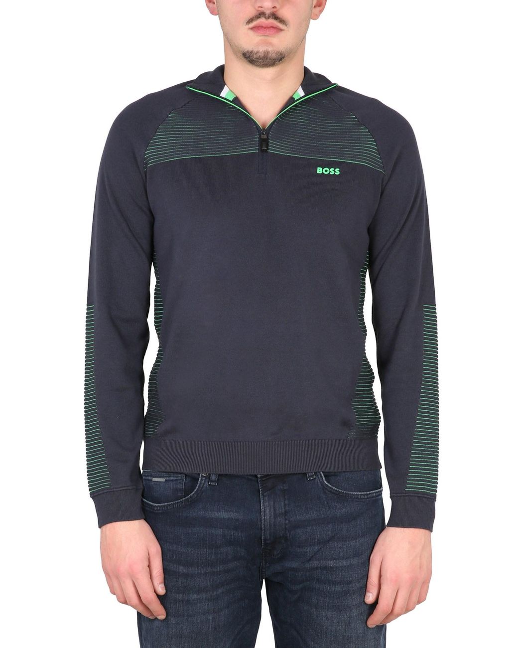 Boss Blue Turtleneck Shirt for men