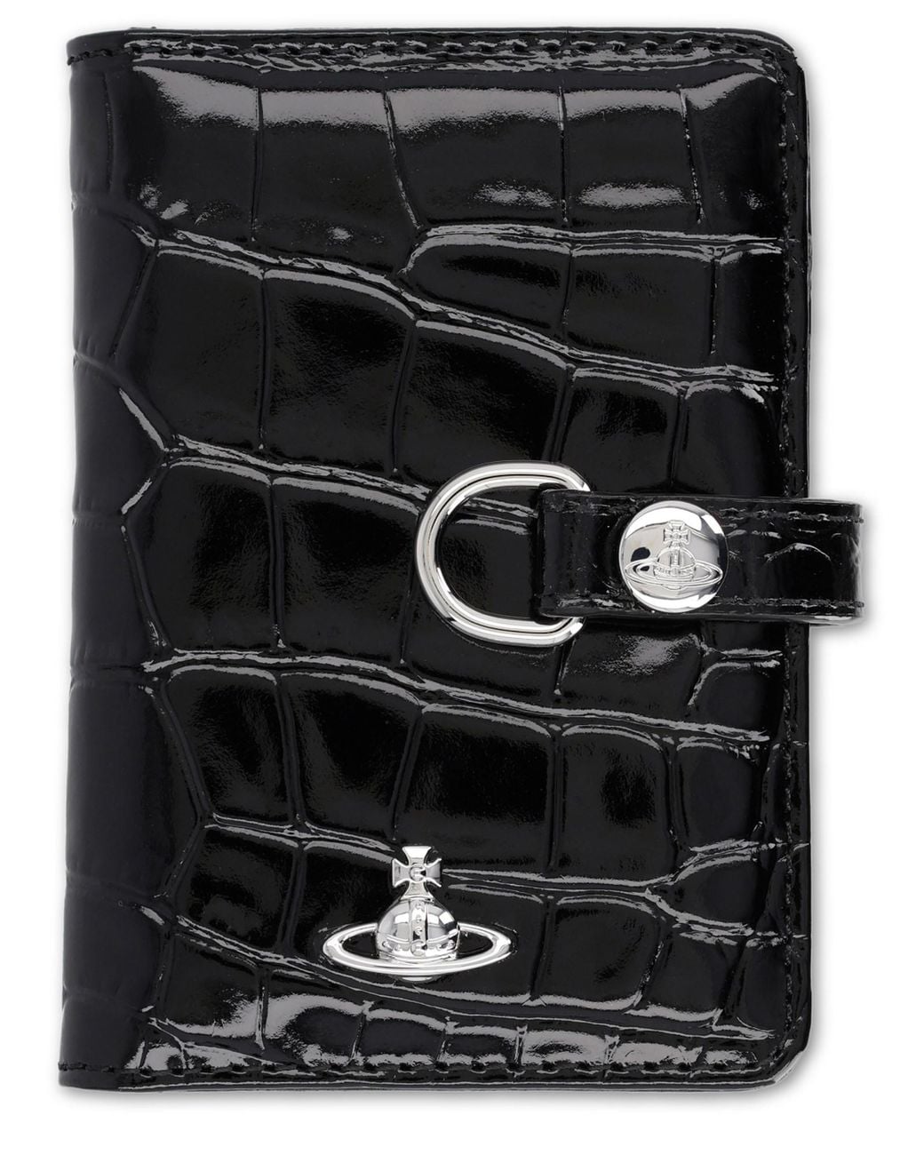Vivienne Westwood Black Portacarte Con Orb