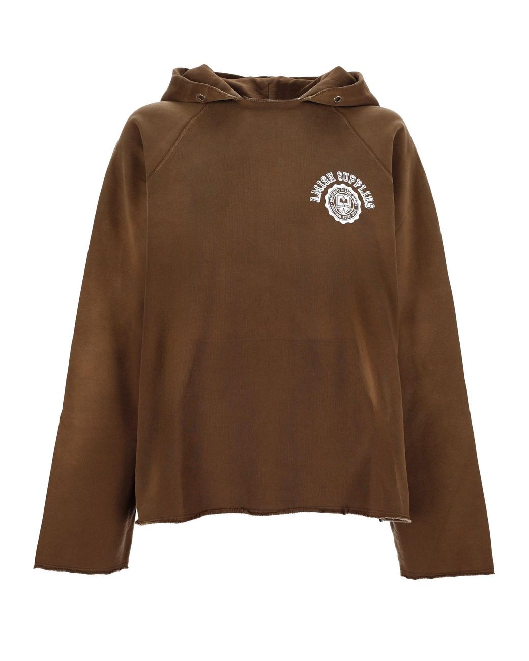 AMISH Brown Felpa Con Logo for men