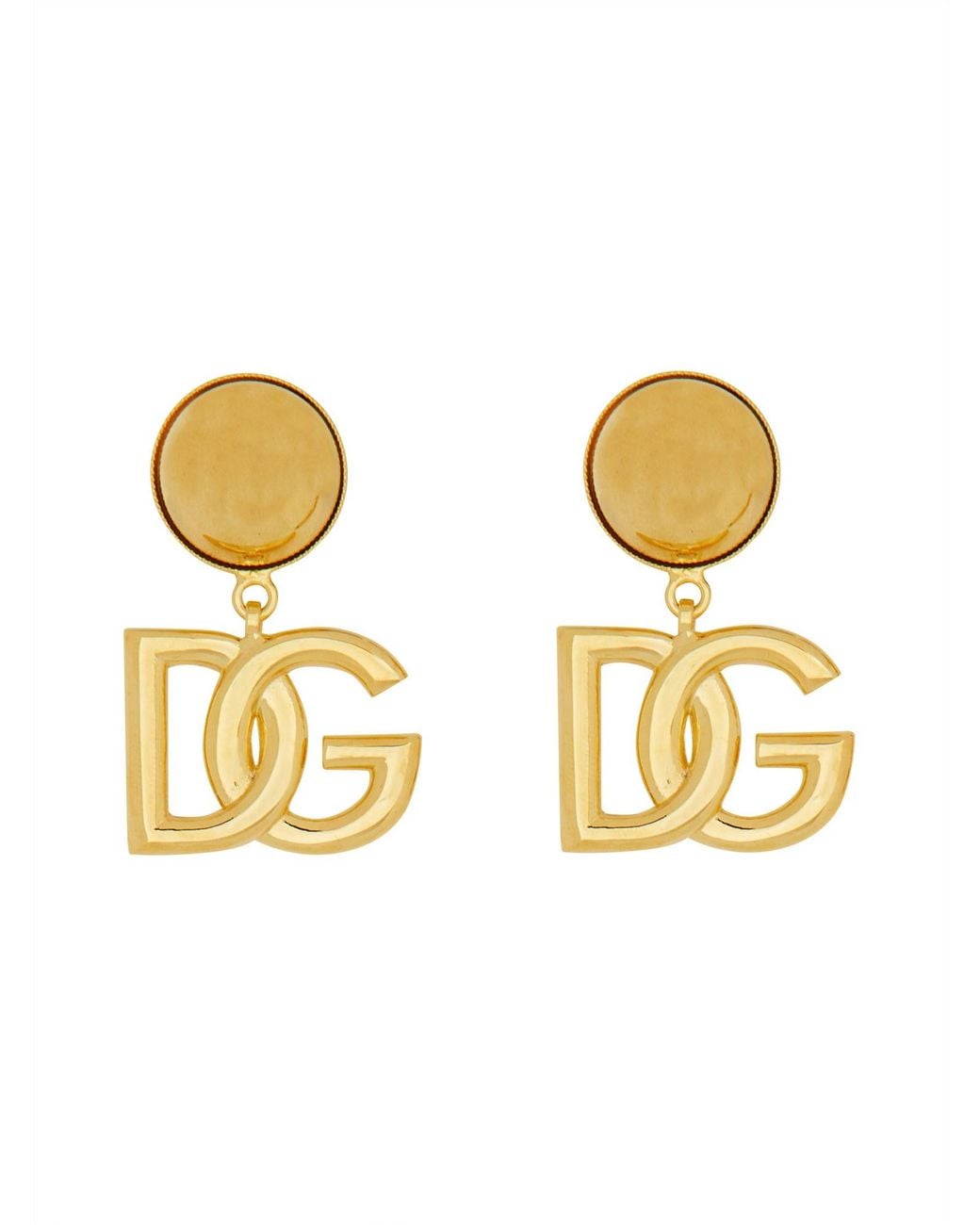 Dolce & Gabbana Metallic Mini Logo Earrings
