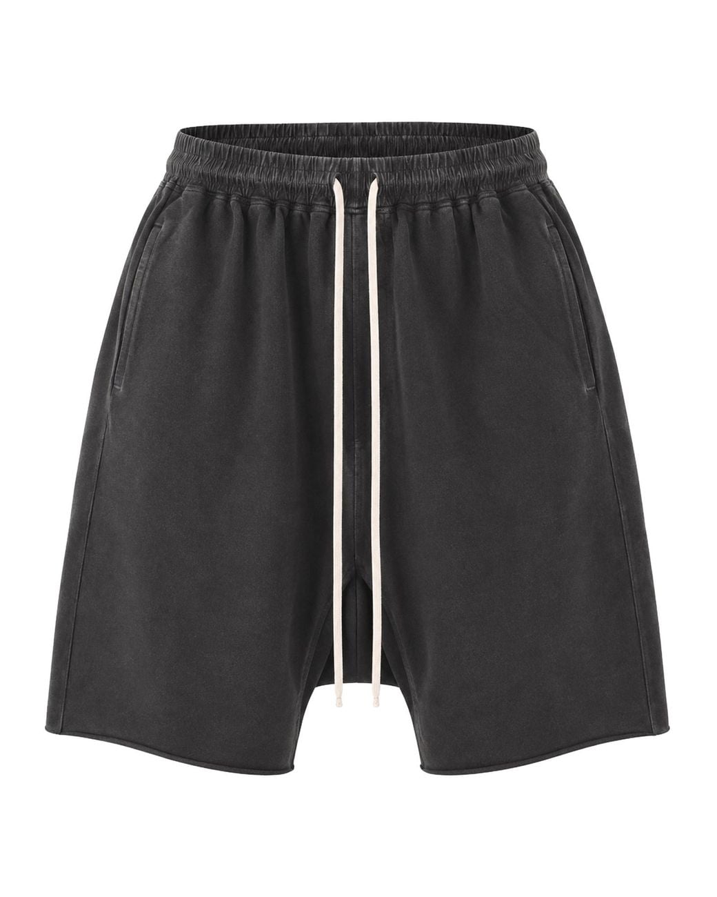 Rick Owens Gray Shorts "Drawstring Pods" for men