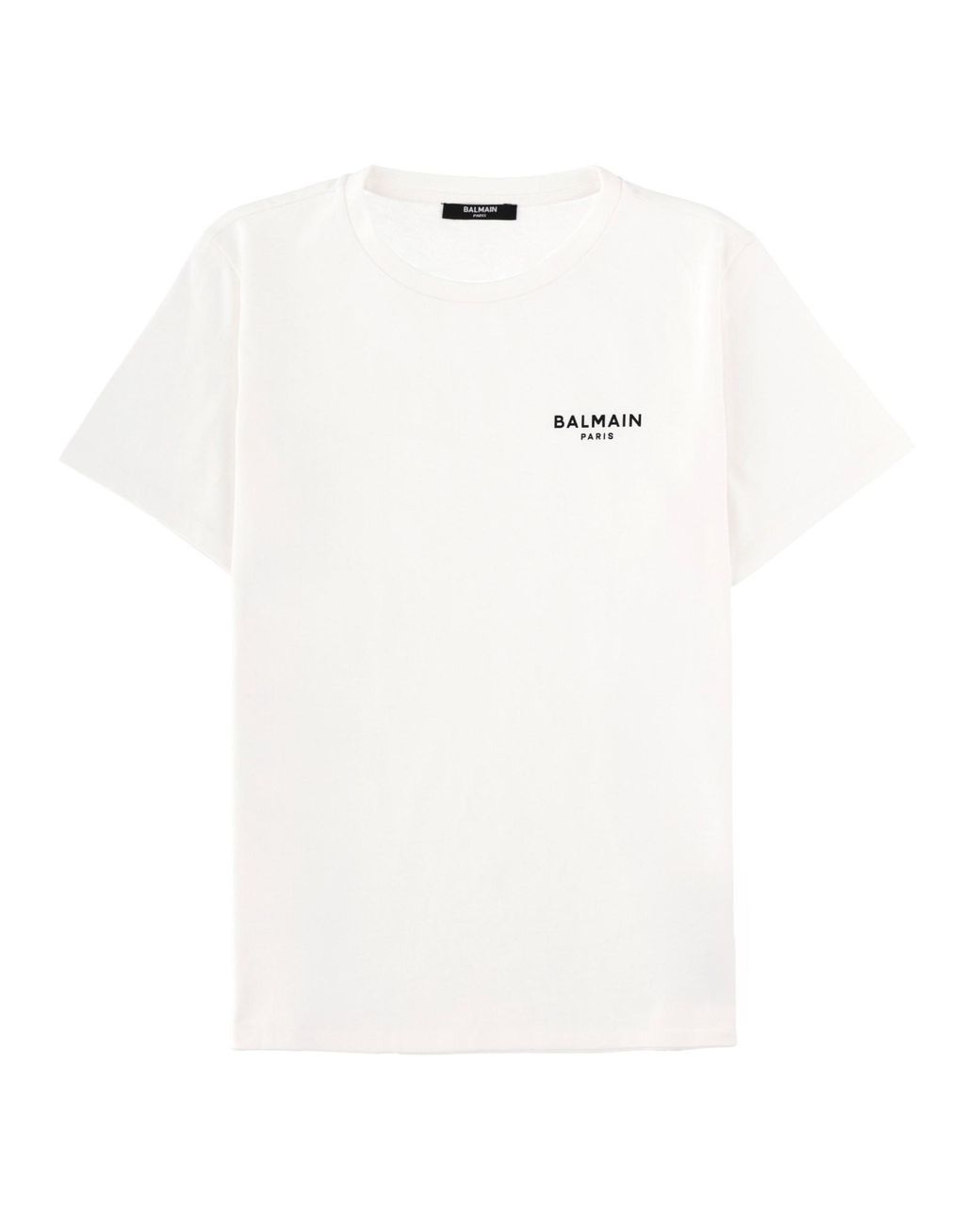 Balmain White T-Shirt Con Logo