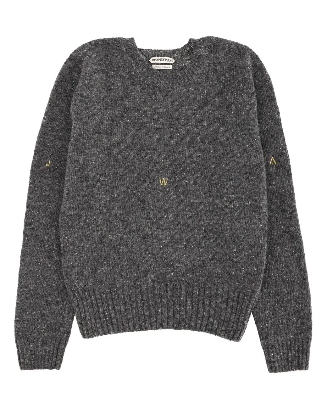 J.W. Anderson Gray Jersey With Embroidery Wool Jumpers for men