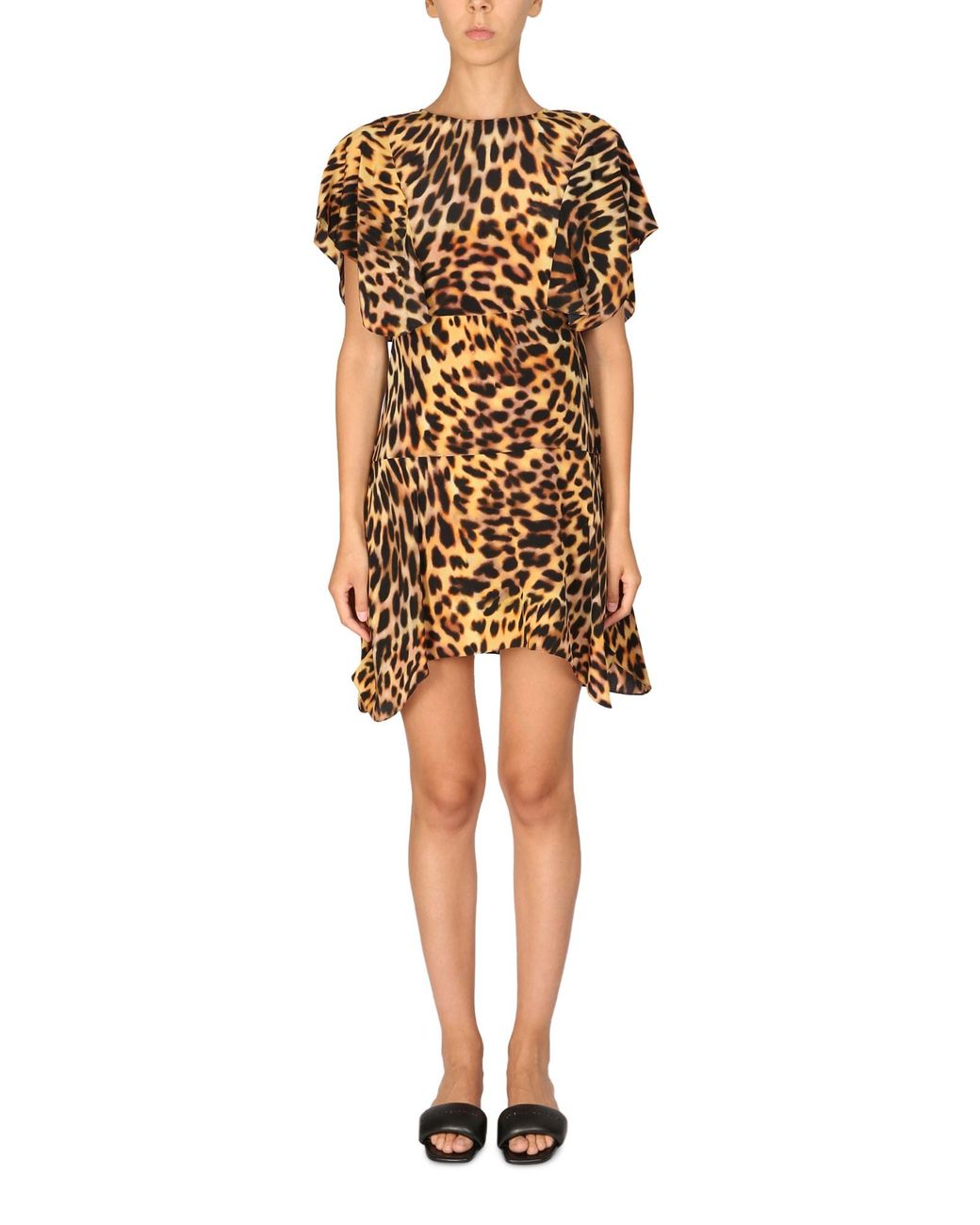Stella McCartney Natural Spotted Print Mini Dress