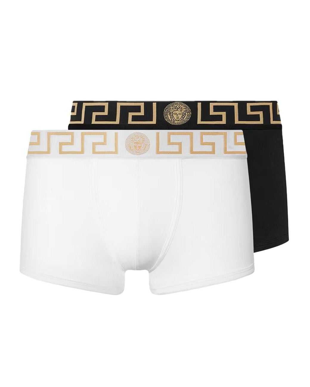 Versace Black Set Di 2 Boxer Con Bordo Greca for men