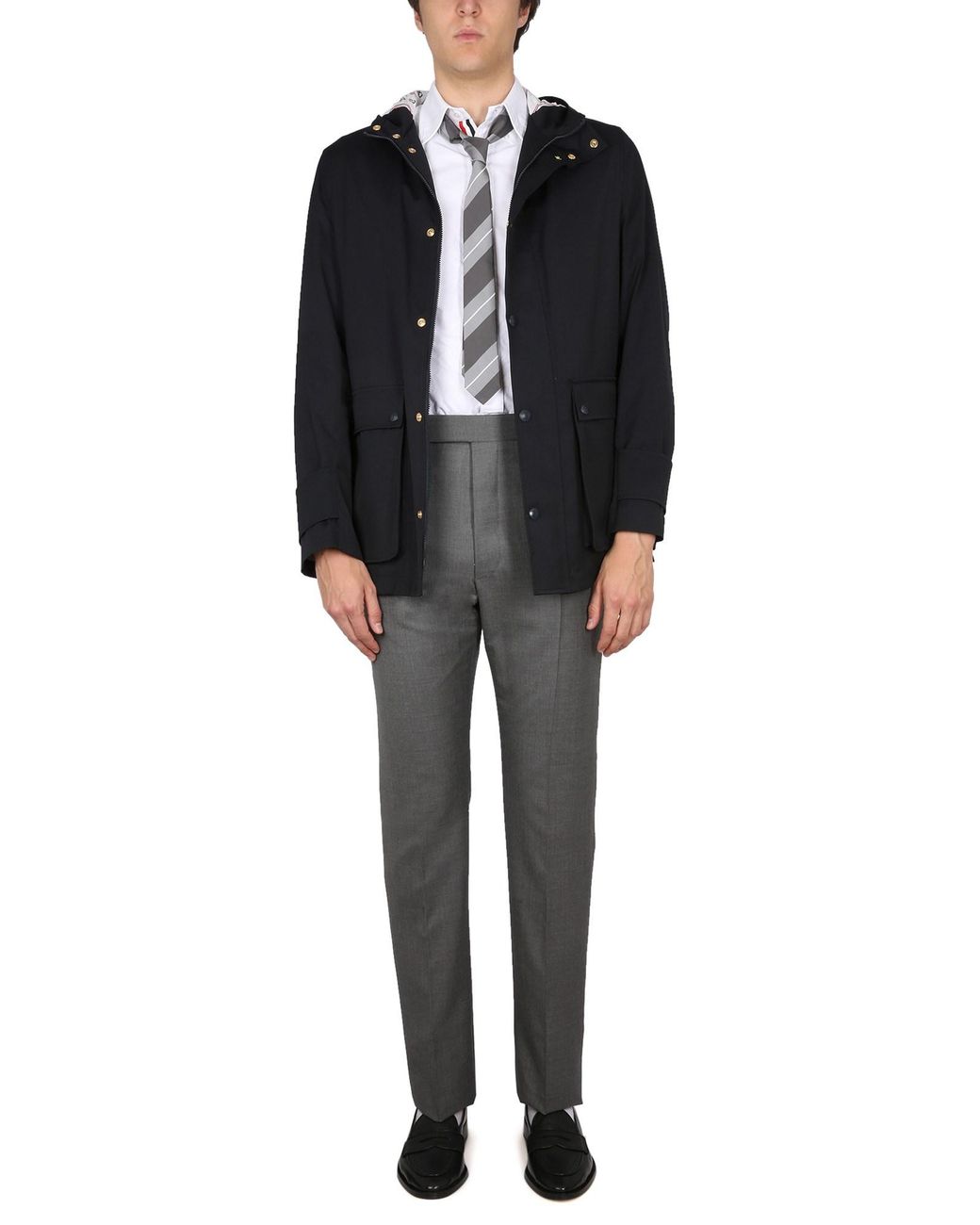 Parka di Thom Browne in Black da Uomo