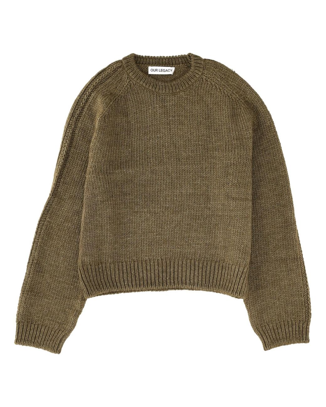 Our Legacy Green True Roundneck Sweater Wool Silk Jumpers for men