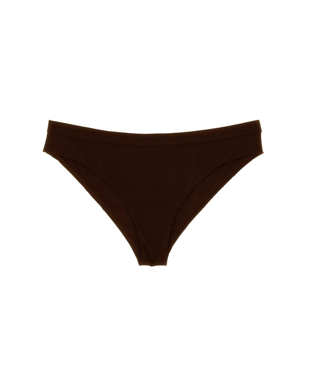 Jil Sander Brown Solid Bikini Bottom Swimwear