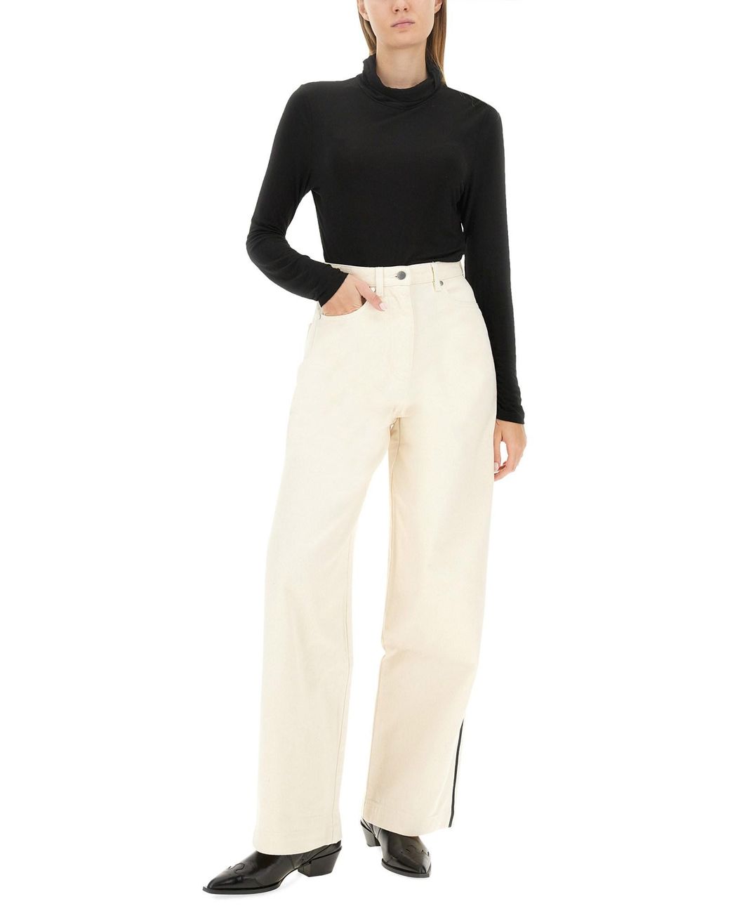 Wide Jeans.-Donna di Peter Do in White