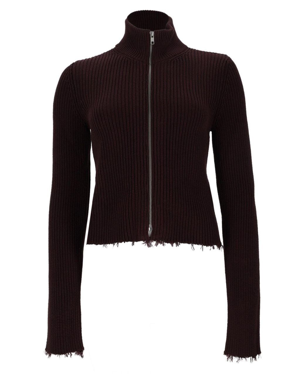 MM6 by Maison Margiela Black Cardigan A Coste Con Zip