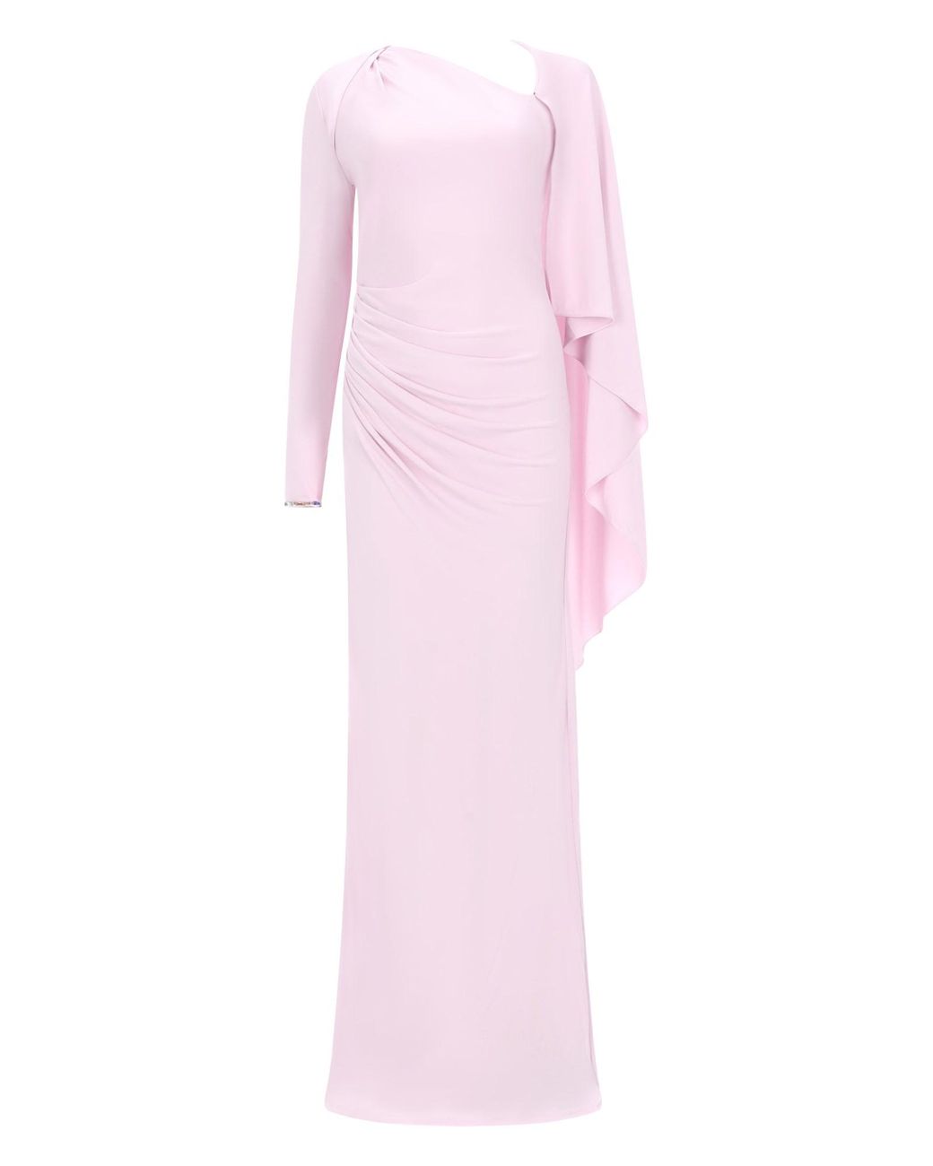 Self-Portrait Pink Long Draped Dress