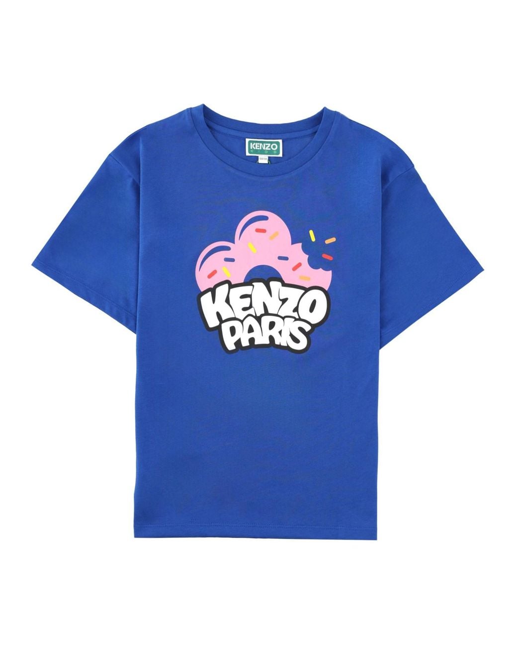KENZO Blue T-Shirt Con Stampa