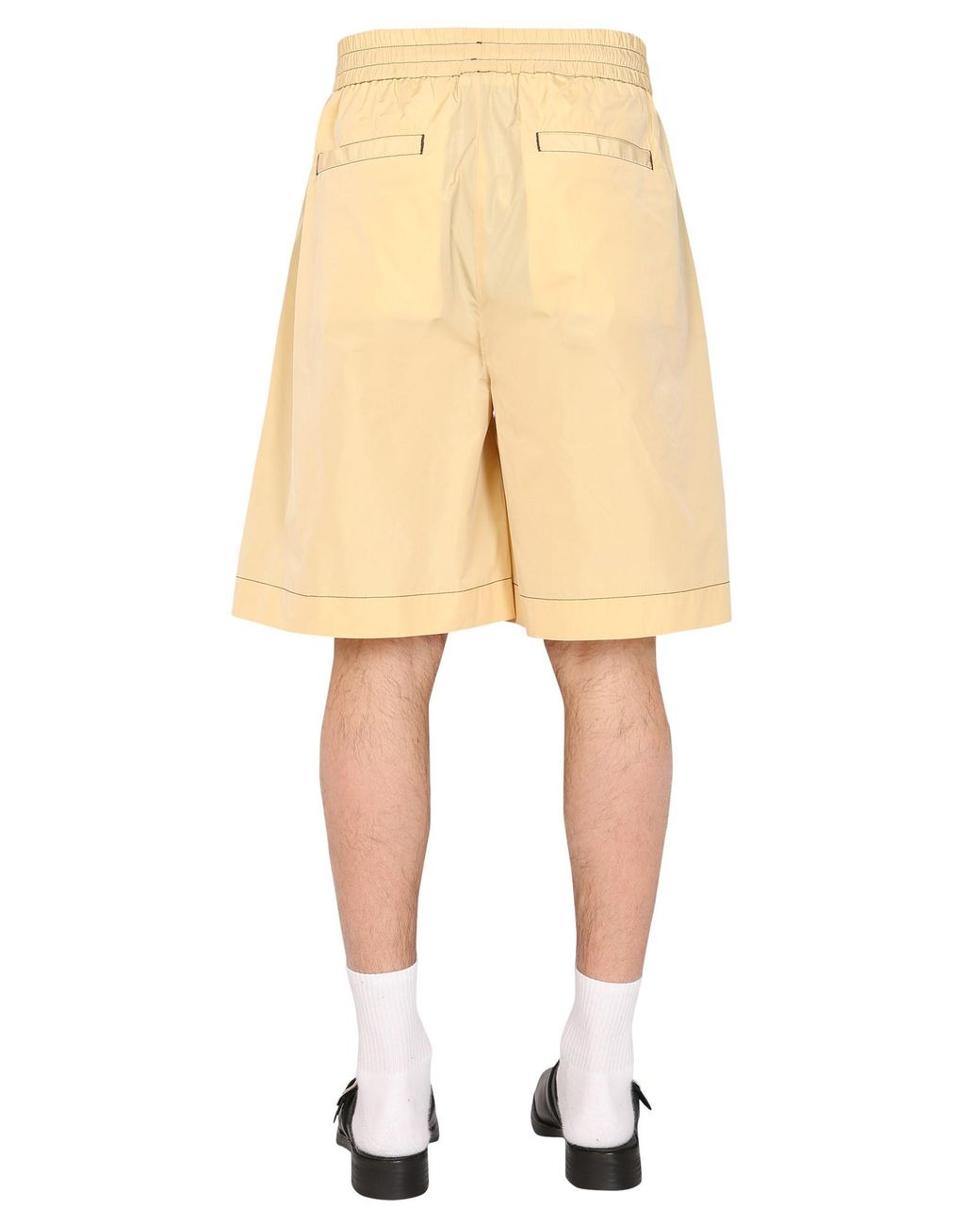 SHORTS CON PATCH E ELASTICO IN VITA di Sunnei in Yellow