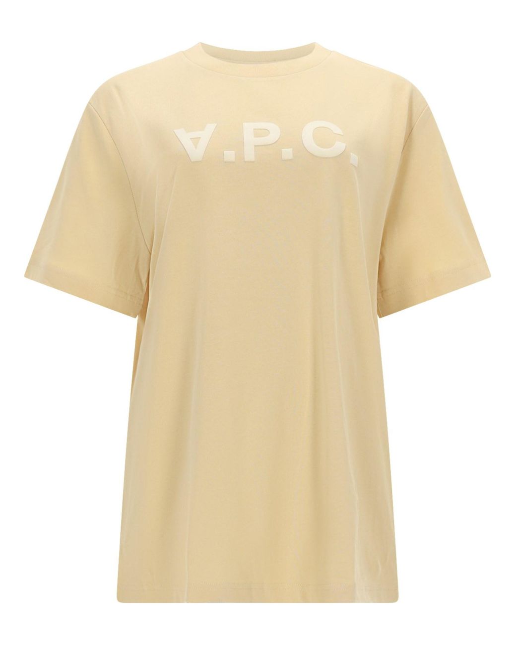 A.P.C. Natural Logo Crew Neck T-Shirt