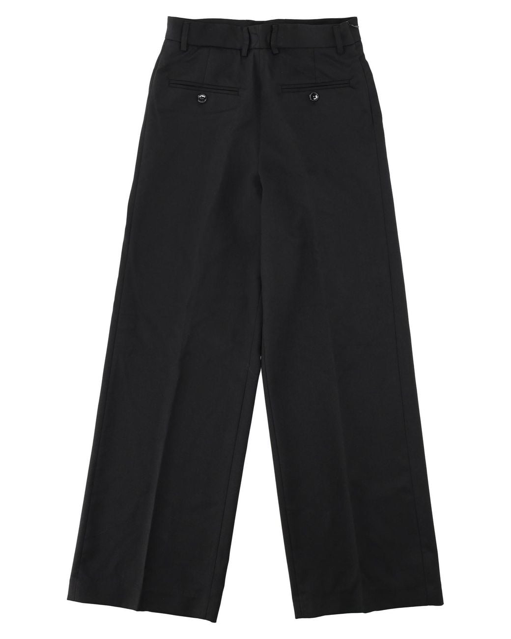 MM6 by Maison Margiela Black Pantaloni Dalla Linea Dritta E Ampia