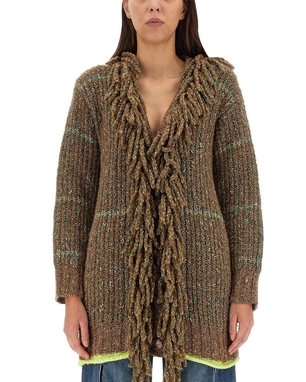 Stella McCartney Brown Wool Blend Cardigan