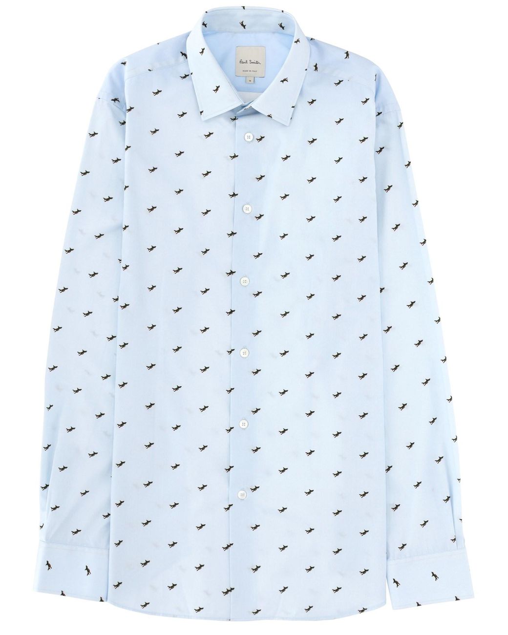 Paul Smith Blue Paul Smith Organic Cotton Print Shirt for men