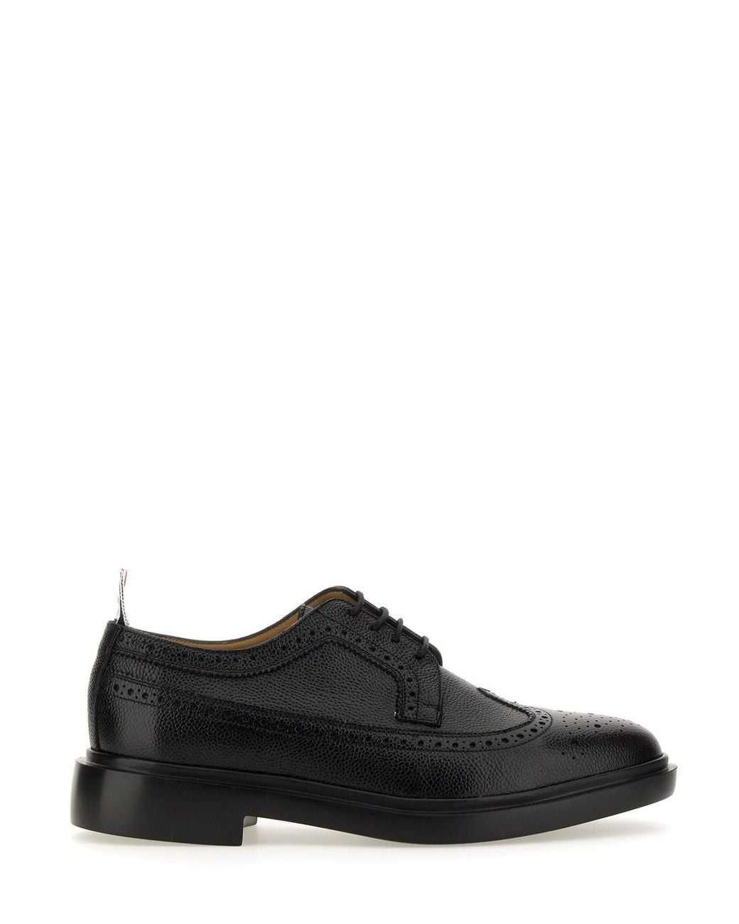 Thom Browne Black Stringata Longwing Brogue for men